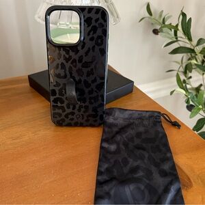 Black leopard loopy case iPhone 16 pro max